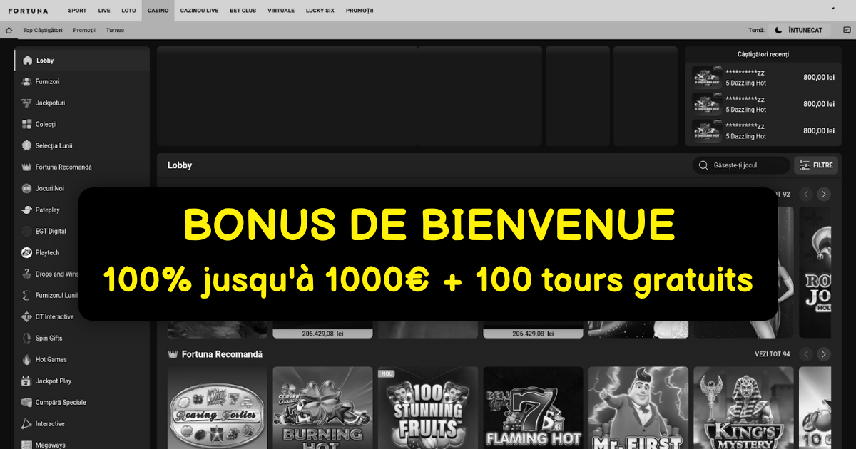 Fortuna Casino - Jeux Casino Premium en Ligne | Bonus Exclusifs